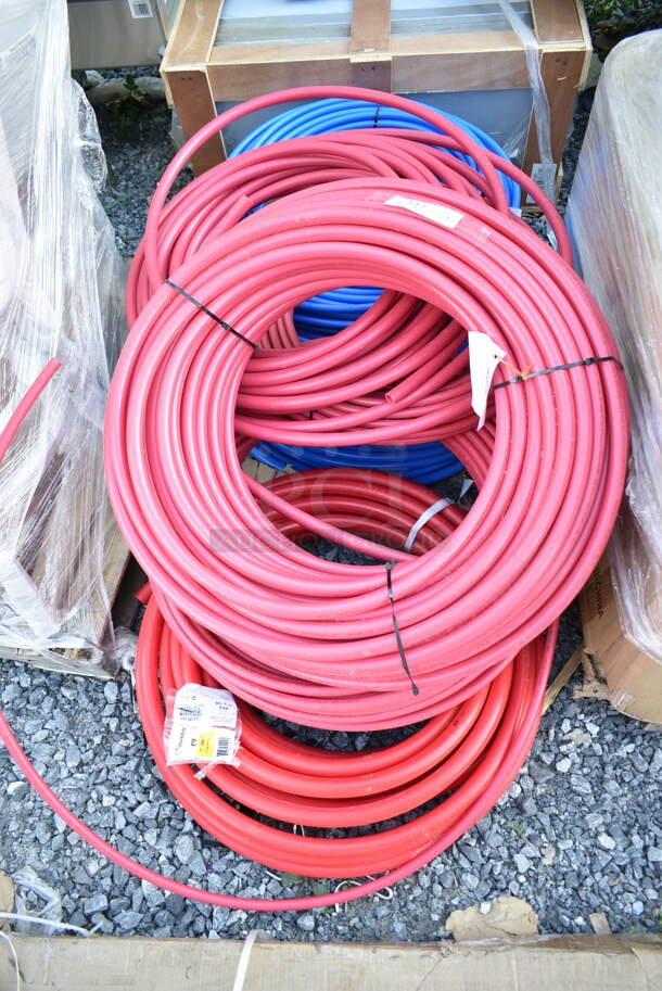 BRAND NEW SCRATCH AND DENT! Lot of 6 Sharkbite Coil Plex Water Hoses Including U880R100, 92AU860R100, 92AU870B300 - Image 1 of 7
