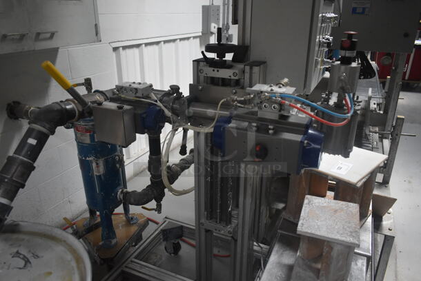 2016 Aba TFGESF-S1-X Gray Metal Commercial Floor Style Semiautomatic Net Weight Filling Machine on Commercial Casters. BUYER MUST REMOVE. - Image 5 of 9