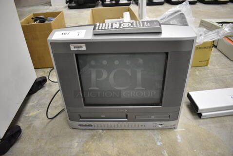 Toshiba MW14F51 TV With VHS and DVD Player. Comes With Remote (Main Building)