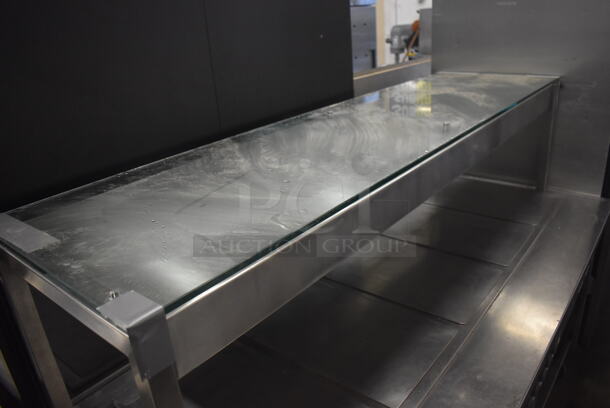 Wells Stainless Steel Commercial Warming Prep Station w. Under Shelf and Sneeze Guard on Commercial Casters. 240 Volts, 3 Phase. 79x33x57 - Image 6 of 8