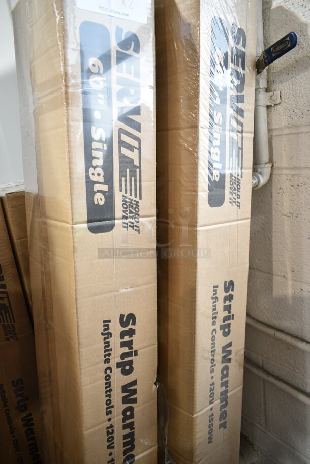 2 BRAND NEW IN BOX! ServIt 423SWI60CP Stainless Steel Commercial 60" High Wattage Strip Warmer with Adjustable Infinite Controls and Cord. 120 Volts, 1 Phase. 2 Times Your Bid! - Image 2 of 4