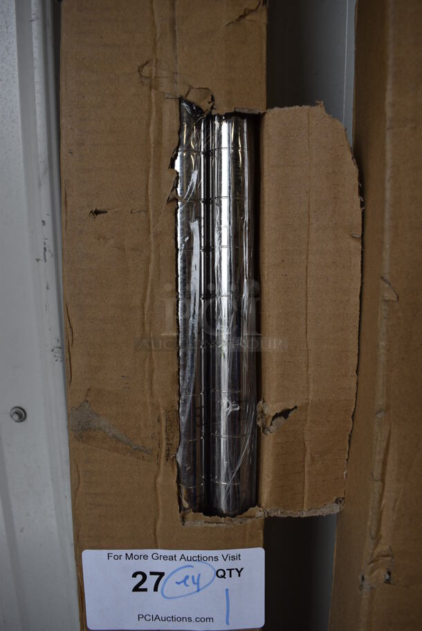 ALL ONE MONEY! Lot of 4 BRAND NEW IN BOX! Regency Chrome Finish Poles. 74" - Image 4 of 4