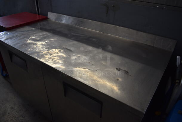 True Model TWT-60F Stainless Steel Commercial 2 Door Work Top Freezer on Commercial Casters. 115 Volts, 1 Phase. 60.5x30x39. Tested and Powers On But Temps at 34 Degrees - Image 3 of 7