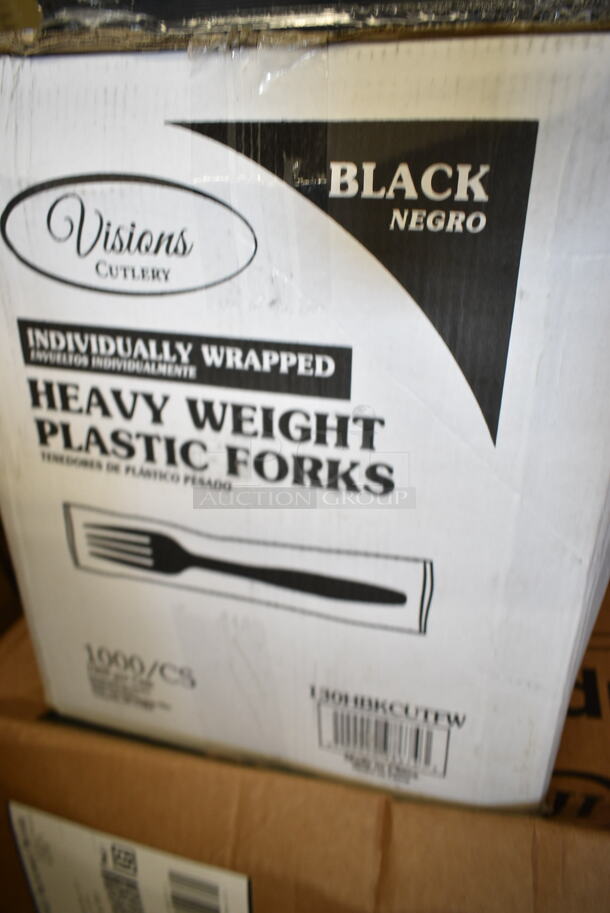 PALLET LOT of 26 BRAND NEW Boxes Including 375STM85BK GET STM-85-BK 8 1/2" Black Polypropylene Round Steamer Set - 12/Pack, 347TCL12 Choice 12 oz. Clear Disposable Plastic Tumbler - 500/Case, 127CH Choice 4 oz. Clear RPET Hinged Deli Container - 400/Case, 130HBKCUTFW Visions Individually Wrapped Black Heavy Weight Plastic Fork - 1000/Case, 999SP10BK Visions Florence 10" Square Black Plastic Plate, 50012W Choice 12 oz. White Poly Paper Hot Cup - 1000/Case, 128HDLDBULK ChoiceHD Microwavable Translucent Plastic Deli Container Lid - 480/Case, 129MCR50B Choice 48 oz. Black Round Microwavable Heavy Weight Container with Lid 9" - 150/Case, 95TO953WHTU Choice 9" x 5" x 3" White Take Out Lunch Box / Chicken Box with Tuck Top - 250/Case. 26 Times Your Bid!  - Image 7 of 12