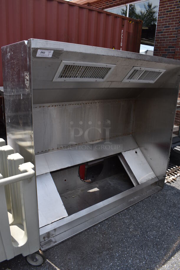5.5' Stainless Steel Commercial Return Air Grease Hood. 66x24x61