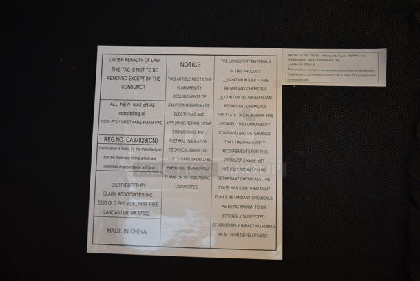 BRAND NEW SCRATCH AND DENT! Box of 4 Lancaster Table & Seating 164CUSHWDGN Vinyl Cushion for Wood Chair and Barstool. - Image 6 of 6