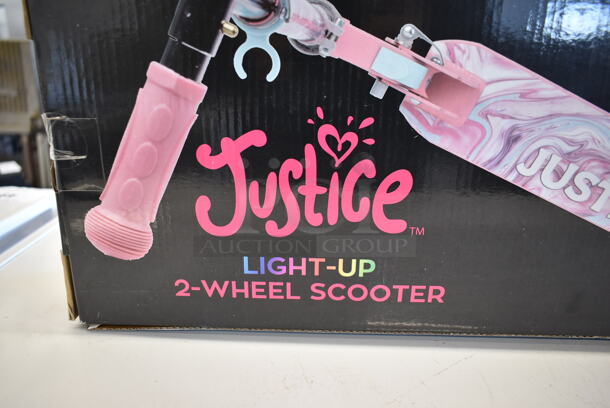 BRAND NEW SCRATCH AND DENT! Justice Light Up 2 Wheel Scooter. - Image 2 of 5
