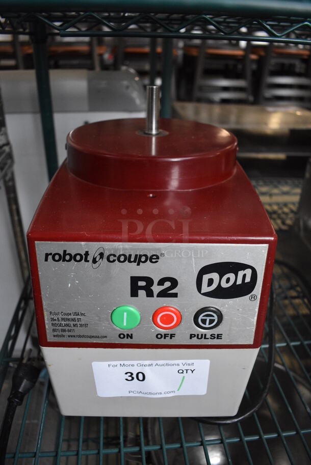 Robot Coupe Model R2 Metal Commercial Countertop Food Processor Base. 120 Volts, 1 Phase. 8x11x13. Tested and Working!