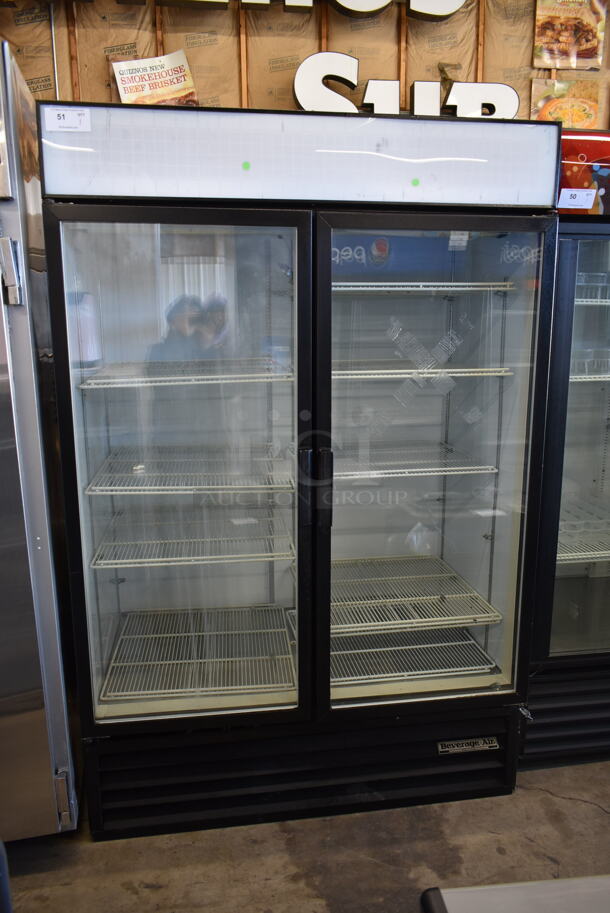 Beverage Air MT49 Metal Commercial 2 Door Reach In Cooler Merchandiser w/ Poly Coated Racks. 115 Volts, 1 Phase. Tested and Does Not Power On - Image 1 of 8