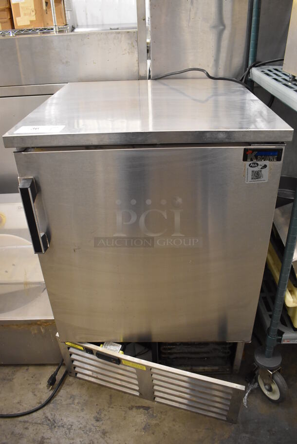 Krowne FMC24-SS-R Stainless Steel Commercial Single Door Undercounter Cooler. 115 Volts, 1 Phase. 24x26x36. Tested and Does Not Power On