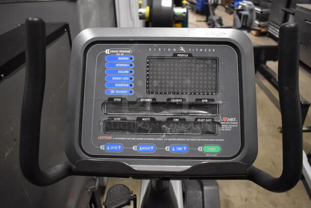 Vision Fitness HRT R2600 Metal Commercial Floor Style Stationary Exercise Bicycle. 27x60x51. Tested and Working! - Image 4 of 8