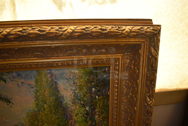 Framed Canvas Painting Reproduction of Le Parc Monceau by Claude Monet From Art Dealer Ed Mero! - Image 4 of 9