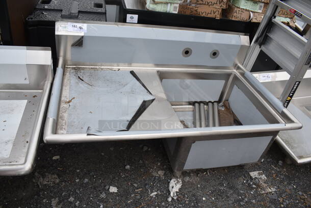 BRAND NEW SCRATCH AND DENT! Regency 600S1232324L Stainless Steel Commercial Single Bay Sink w/ Left Side Drain Board. - Image 2 of 8