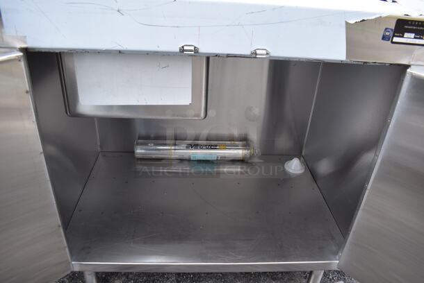 Stainless Steel Counter w/ Sink Bay, Back Splash and 2 Doors. 36x24x40. Bay 14x16x12 - Image 5 of 6