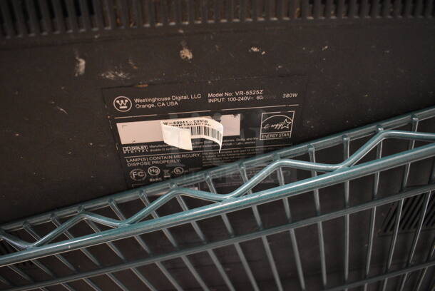 Westinghouse Model VR-5525Z 55" Television. Buyer Must Pick Up - We Will Not Ship This Item. 100-240 Volts, 1 Phase.  - Image 4 of 4