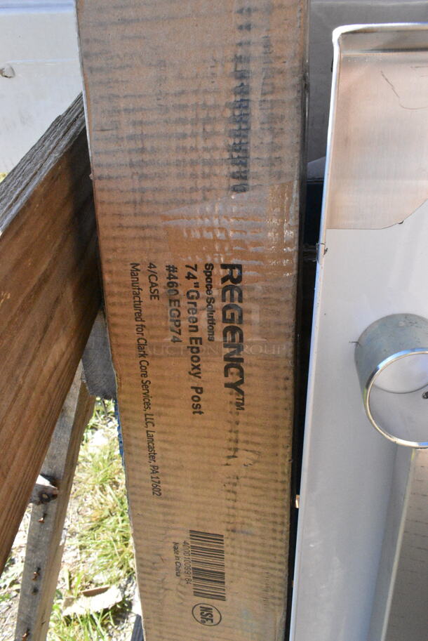 3 BRAND NEW SCRATCH AND DENT! Items Including Metro 63UP Post, 2 Box 460EGP74 Regency 74" NSF Green Epoxy Post. 3 Times Your Bid! May Be Missing Pieces. - Image 5 of 5