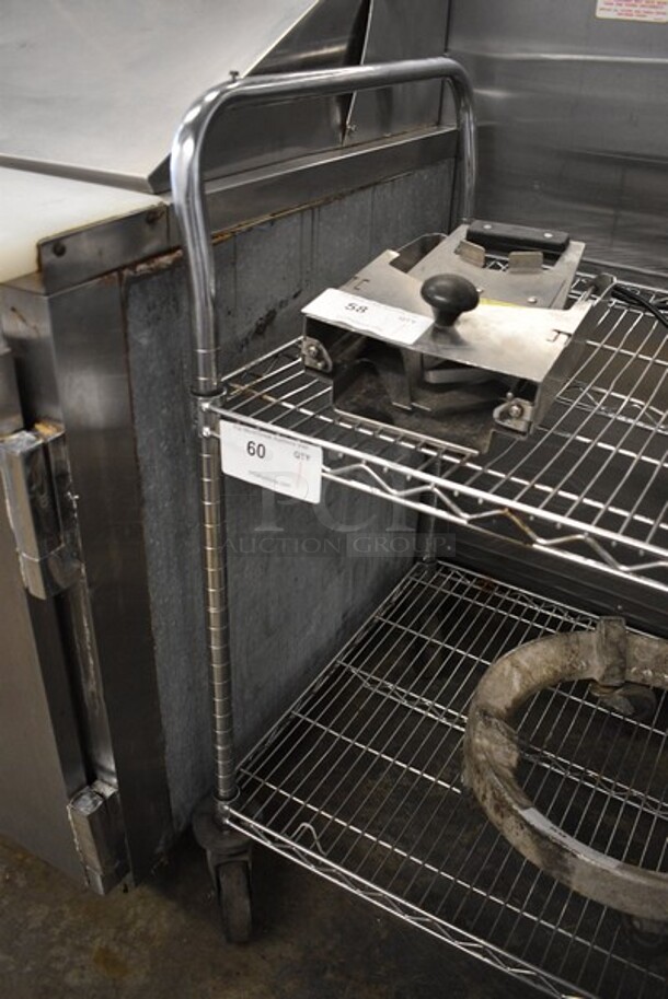 Stainless Steel Commercial Metro Style 2 Tier Cart w/ 2 Push Handles on Commercial Casters. Content Not Included. 37x24x39. - Image 3 of 3