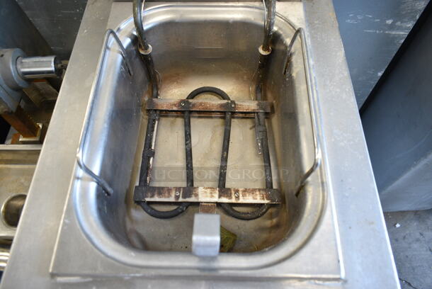 Eagle CLEF10-120 Red Hots Stainless Steel Commercial Electric Powered Countertop Single Bay Fryer. 120 Volts, 1 Phase.  - Image 4 of 6