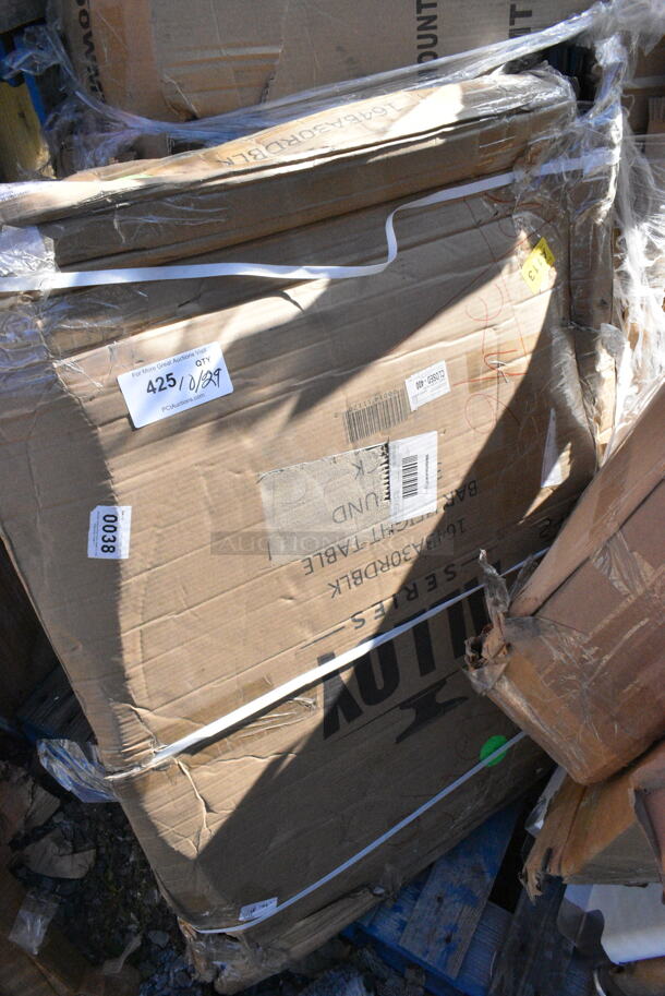 BRAND NEW SCRATCH AND DENT! 164BA30RDBLK Lancaster Table & Seating Alloy Series 30" Round Onyx Black Bar Height Outdoor Table. May Be Missing Pieces. - Image 2 of 3