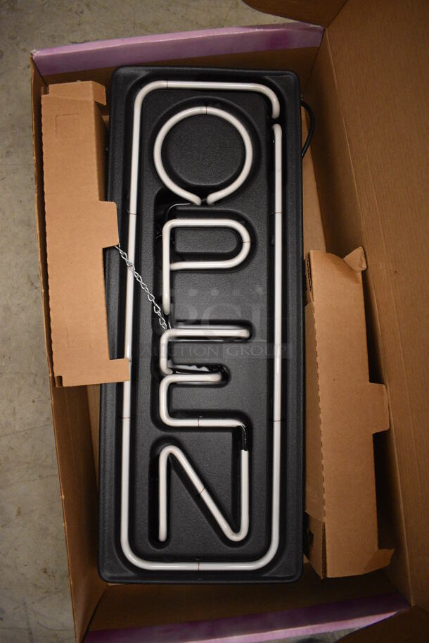 BRAND NEW IN BOX! Open Light Up Sign. 10x5x26 - Image 1 of 4