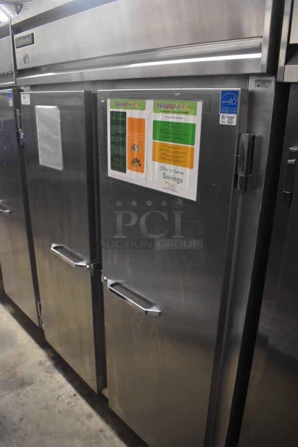 Continental 2RE Stainless Steel Commercial 2 Door Reach In Cooler on Commercial Casters. 115 Volts, 1 Phase. 57x34x82. Tested and Working! - Image 2 of 5