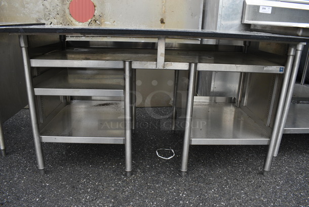 Black Marble Tabletop on Stainless Steel Frame. 60x40.5x34.5 - Image 3 of 4