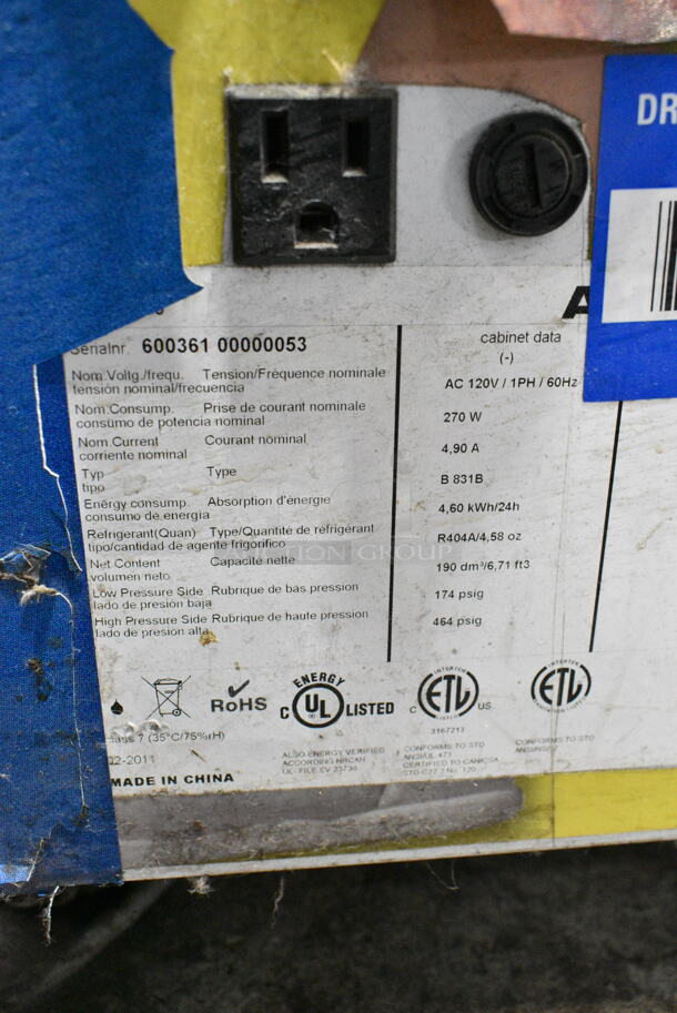 AHT RIO S Metal Commercial Chest Freezer Merchandiser on Commercial Casters. 115 Volts, 1 Phase. Tested and Working! - Image 6 of 7