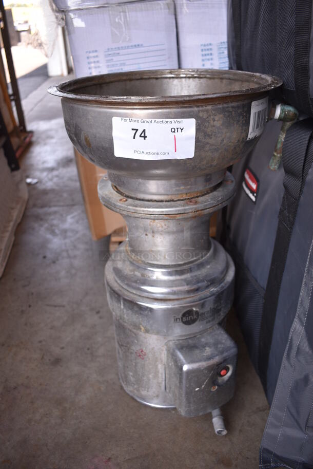 Insinkerator SS75-27 Stainless Steel Commercial Garbage Disposal. Goes GREAT w/ Lot 118! 115/208/230 Volts, 1 Phase. 14x14x24