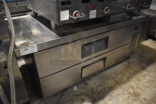 2015 True TRCB-52-60 Stainless Steel Commercial 2 Drawer Chef Base on Commercial Casters. 115 Volts, 1 Phase. 60x32x25. Tested and Working! - Image 3 of 5