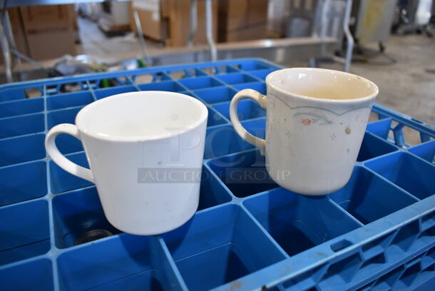ALL ONE MONEY! Lot of 10 Dish Caddies on Dish Caddy Dolly w/ Various Glasses Including Ceramic Mugs, Beverage Glasses - Image 8 of 11