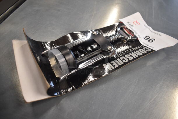 2 BRAND NEW! Stainless Steel Corkscrews. 6". 2 Times Your Bid! - Image 2 of 3