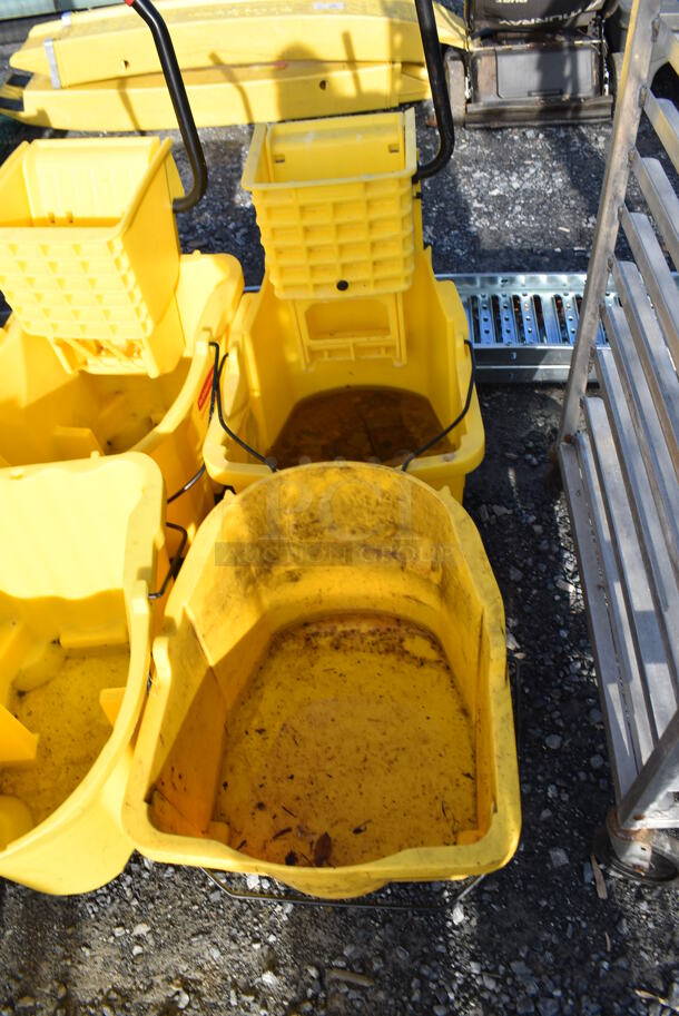 6 Various Poly Mop Buckets on Commercial Casters; 4 w/ Wringing Attachment. Includes 15x20x17. 6 Times Your Bid! - Image 6 of 6