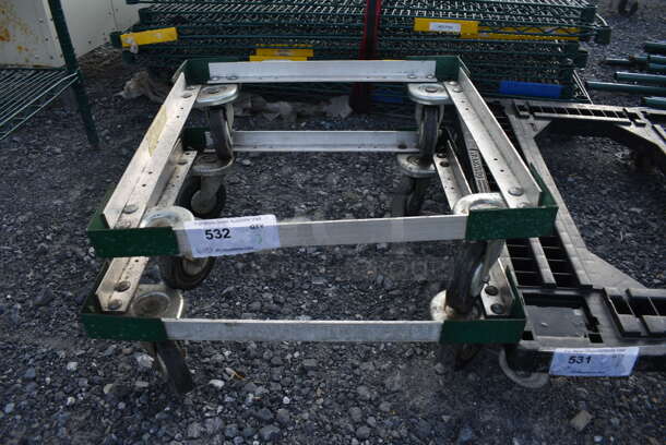 2 Metal Dollies on Commercial Casters. 21x21x7. 2 Times Your Bid!