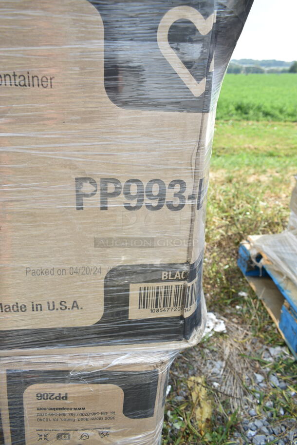 PALLET LOT of 28 BRAND NEW Boxes Including 795PTOKFT1 Choice Kraft Microwavable Folded Paper #1 Take-Out Container 4 3/8" x 3 1/2" x 2 1/2" - 450/Case, 795KFT44RNPE Choice 44 oz. Round Kraft PE-Lined Microwavable Take-Out Container 7 5/16" x 2 5/8" - 300/Case, 433783 Containers, 2 Box 129MCR16B Choice 16 oz. Black 6 1/4" Round Microwavable Heavy Weight Container with Lid - 150/Case, 485WB9NEONW Choice 9" Neon Extra Wide Pointed Wrapped Boba Straw - 1600/Case, 129MF963W1C Ecopax 9" x 6" 1-Compartment Microwaveable White Mineral-Filled Plastic Hinged Take-Out Container - 150/Case, 50010DWPLAKR EcoChoice 10 oz. Smooth Double Wall Kraft Compostable Paper Hot Cup - 500/Case, 433CARTRAY2L EcoChoice Molded Fiber / Pulp 8-44 oz. 2-Cup Carrier with Large Tray - 100/Case, 795KFT44RNPE Choice 44 oz. Round Kraft PE-Lined Microwavable Take-Out Container 7 5/16" x 2 5/8" - 300/Case, 966UPWIDEKFT-500 OneUp by Choice Kraft 2-Ply Wide Interfold 6 1/2" x 8 1/2" Dispenser Napkin - 6000/Case, 2 Box 130BSPORKWP Choice Individually Wrapped Medium Weight Black Plastic Spork - 1000/Case, 2 Box 966TALLFLDB Choice White Tall-Fold 6" x 13" Dispenser Napkin - 8000/Case, 500TO993 Choice 9" x 9" x 3" Microwavable 1-Compartment Black / Clear Plastic Hinged Container - 100/Case. 28 Times Your Bid!  - Image 7 of 12