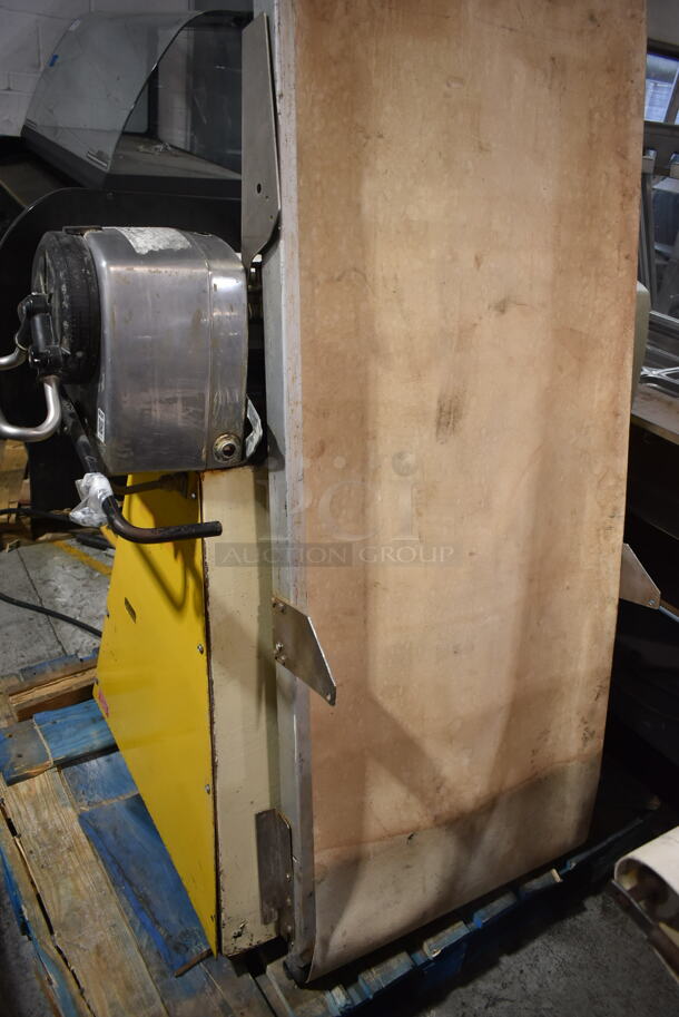 Seewer Rondo SS063 C Metal Commercial Floor Style Reversible Dough Sheeter. 1 Arm Needs To Be Reattached. 240 Volts, 1 Phase.  - Image 6 of 9