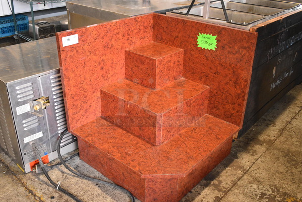 Corner 3 Tier Shelving Unit. 31x31x34 - Image 2 of 3
