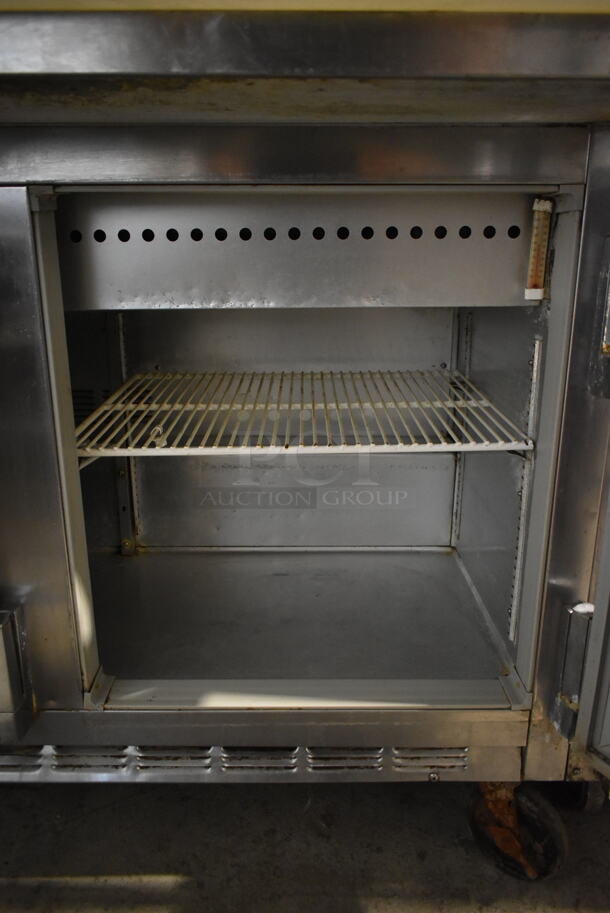 Beverage Air SP72-30M Stainless Steel Commercial Sandwich Salad Prep Table Bain Marie Mega Top on Commercial Casters. 115 Volts, 1 Phase. Tested and Working! - Image 9 of 9