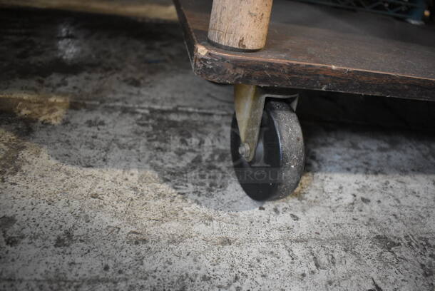 Wooden 3 Tier Cart on Commercial Casters. 42.5x18x31.5 - Image 4 of 5