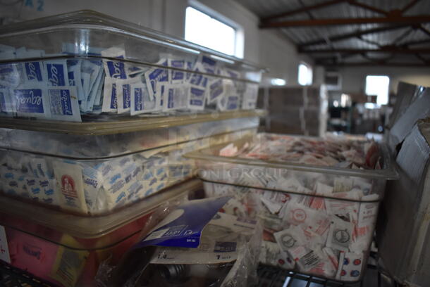 ALL ONE MONEY! Tier Lot of Various Items Including Sugar Packets, Coffee Brew Basket Filters and Poly Knives - Image 2 of 7