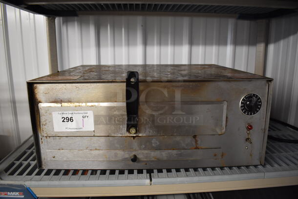Wisco JJ560 Stainless Steel Commercial Countertop Electric Powered Pizza Oven. 120 Volts, 1 Phase. 24x21x11 - Image 1 of 6