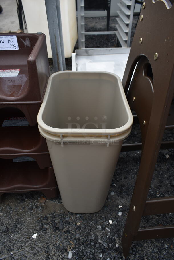 ALL ONE MONEY! Lot of 2 Koala Kare Brown High Chairs, 3 Brown Booster Seats and 2 Tan Trash Cans. - Image 3 of 5
