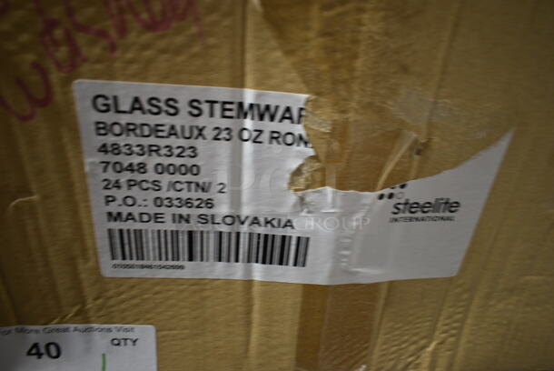 Box of 24 BRAND NEW! Bordeaux Wine Glasses. 23 oz - Image 5 of 5