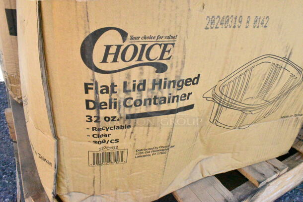 18 BRAND NEW Boxes Including 612PIEBL10DEEP Baker's Lane 9 5/8" x 1 3/16" Deep Foil Pie Pan - 500/Case, 130WHSPOONH Choice White Heavy Weight Wrapped Plastic Teaspoon - 1000/Case, 2 Box Dart 90MFPPHT1 ProPlanet 9" x 8 13/16" x 3" White Mineral-Filled 1 Compartment Hinged Lid Takeout Container - 150/Case, 127CH32 Choice 32 oz. Clear RPET Hinged Deli Container - 200/Case, 795PTOKFT8 Choice Kraft Microwavable Folded Paper #8 Take-Out Container 6" x 4 3/4" x 2 1/2" - 300/Case, 130IC8PCLW1M Choice Kraft Microwavable Folded Paper #8 Take-Out Container 6" x 4 3/4" x 2 1/2" - 300/Case, 2 Box 612OB15LBSH Choice 1.5 lb. Oblong Shallow Foil Take-Out Container - 500/Case, 24510102WBK 10" x 10" x 2 1/2" Kraft Auto-Popup Window Bakery Box - 200/Bundle. 18 Times Your Bid! - Image 8 of 12