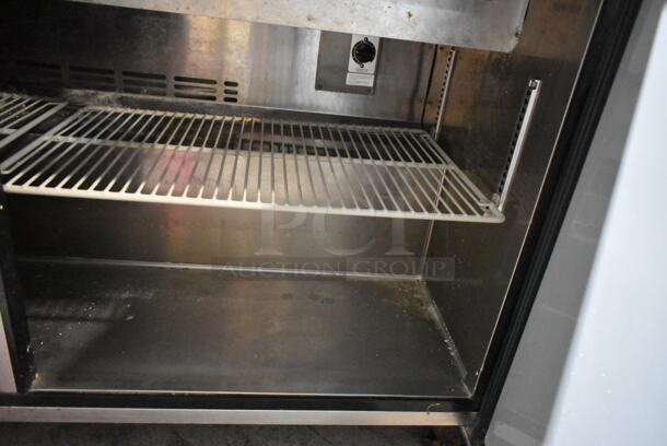 Turbo Air MST-60 Stainless Steel Commercial Sandwich Salad Prep Table Bain Marie Mega Top w/ 2 Tier Over Shelf on Commercial Casters. 115 Volts, 1 Phase. Tested and Working! - Image 5 of 8