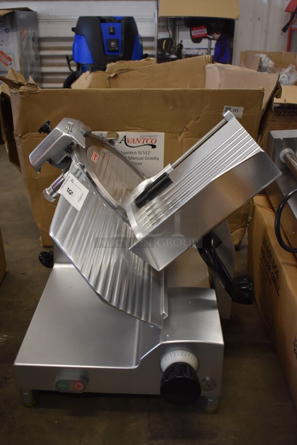 Avantco 177SL512 Stainless Steel Commercial Countertop Meat Slicer. 110-120 Volts, 1 Phase. 19x24x16. Tested and Working! - Image 2 of 8