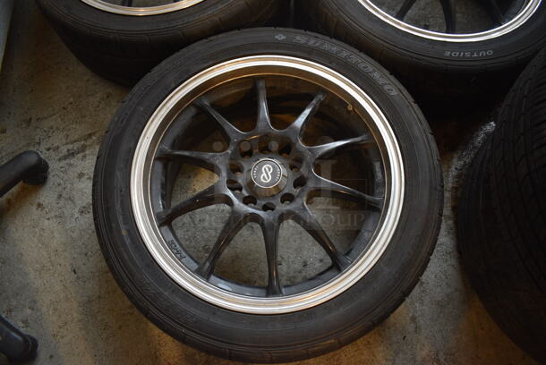 3 Tires on Rims Including Sumitomo HTR ZIII 225/45ZR17 94Y. ET35 42 Includes 24.5x9.5x24.5. 3 Times Your Bid! - Image 8 of 12