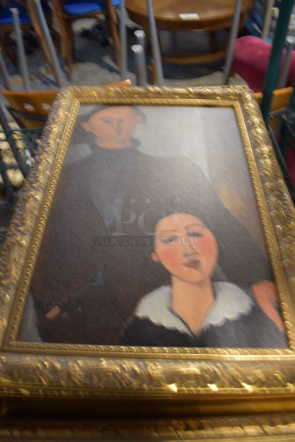 4 Various Framed Pictures Including Flowers and People. Includes 18x2x28. 4 Times Your Bid!  - Image 3 of 5