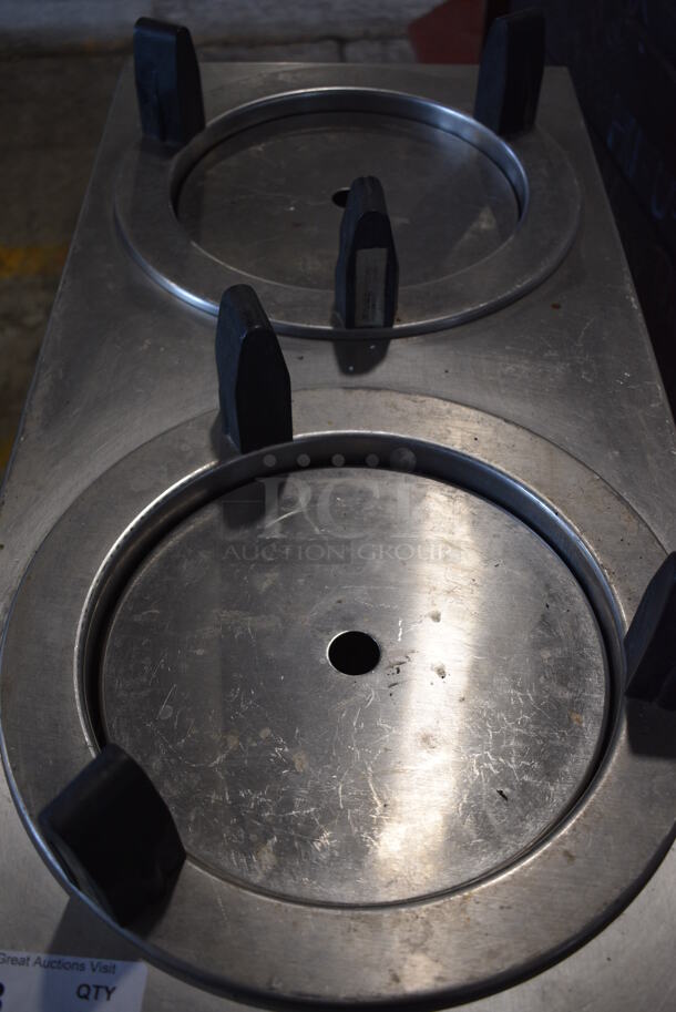 Stainless Steel Commercial 2 Well Plate Return on Commercial Casters. 17x32x40 - Image 4 of 4