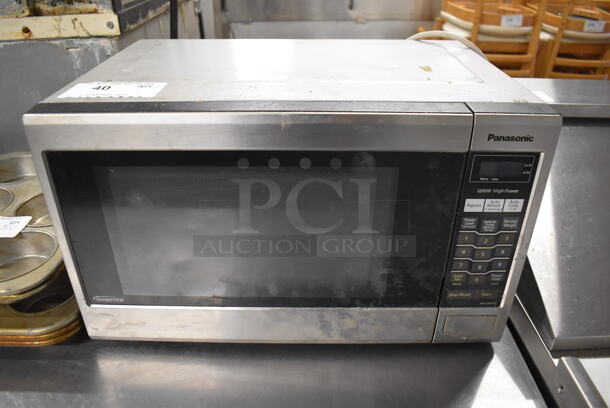 Panasonic NN-SA651S Metal Countertop Microwave Oven w/ Plate. 120 Volts, 1 Phase. 20.5x14x12