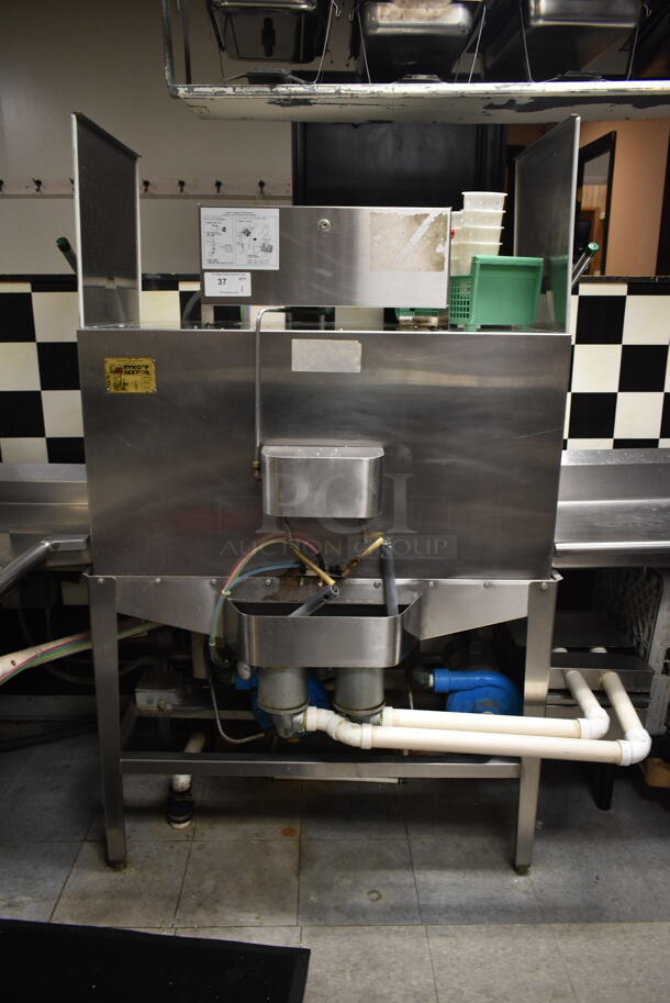 Rykoff Sexton RY-2 Stainless Steel Commercial Double Straight Pass Through Dishwasher. Goes GREAT w/ Lots 36 and 38! 120 Volts, 1 Phase. BUYER MUST REMOVE. Tested and Working! (dish room) - Image 9 of 11